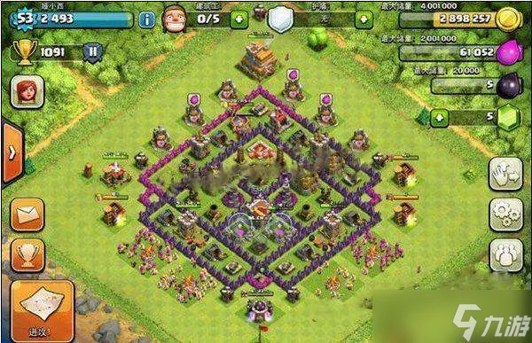 部落冲突7本最强布阵