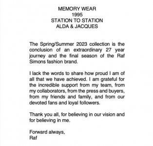 ​Raf Simons宣布关闭同名品牌，致敬时尚麦田的守望者