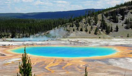 美国有个彩色温泉,不仅能放松,而且还很美