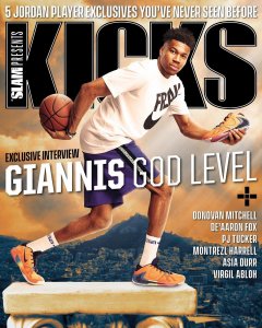 ​扬尼斯·阿德托昆博近日登上了“Slam Kicks”的封面