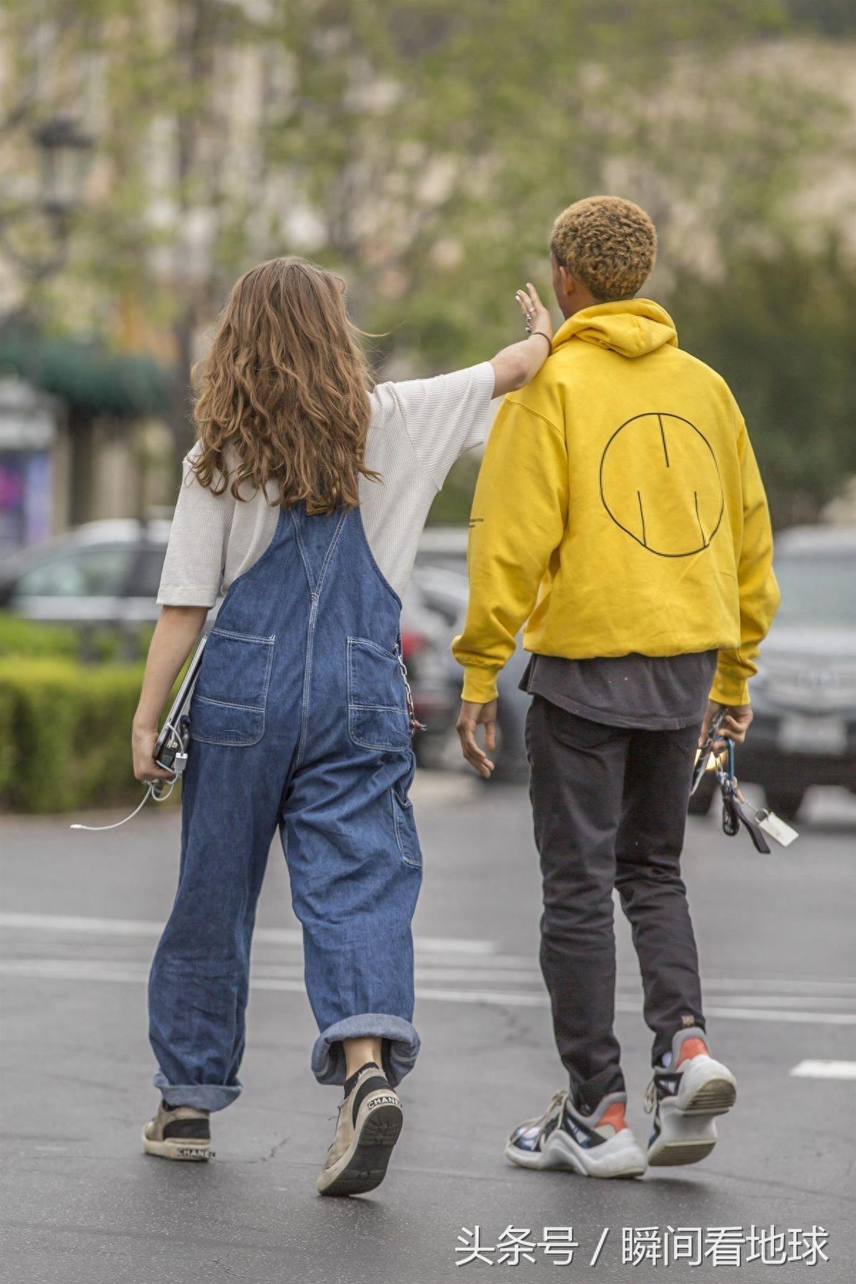 贾登·史密斯和女友,出街,高颜值小女友太漂亮了