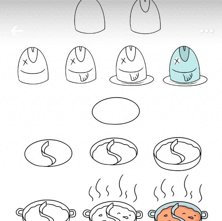 火锅 素材简笔画,吃货必备!吃货们还不快收藏!