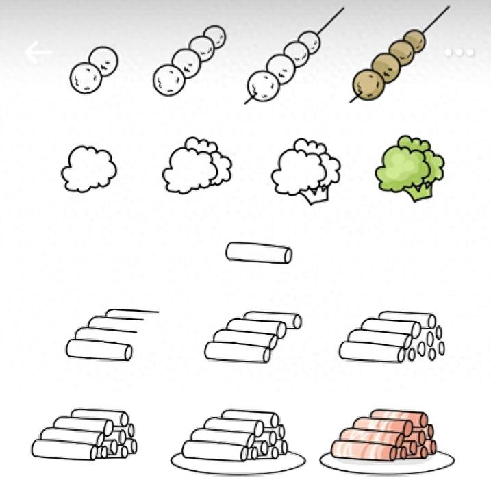 火锅 素材简笔画,吃货必备!吃货们还不快收藏!