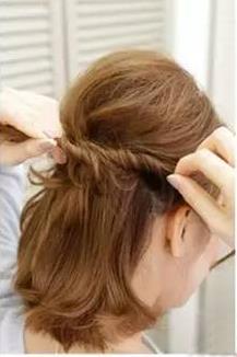 简单又好看的短发扎发