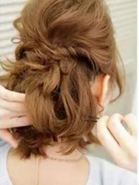 简单又好看的短发扎发
