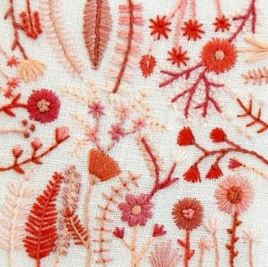 ​零基础学刺绣7：像十字绣一样简单的轮廓绣，手残党也能学得会哦