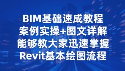 ​BIM基础速成教程，案例实操+图文详解，教你快速上手，超实用