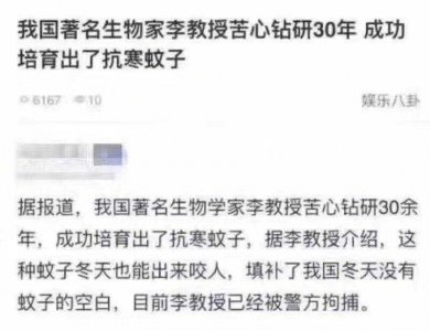 ​冬天真的有蚊子？