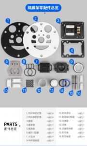 ​气动隔膜泵的配件名称和图片