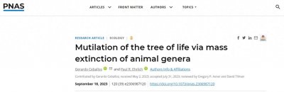 ​人类也在其中，全新证据：第六次生物大灭绝加速！生命树加速消亡