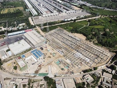 ​中建二局安装公司承建 青海项目主体钢结构顺利封顶