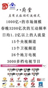 ​八府堂广告覆盖58个电视频道287个栏目