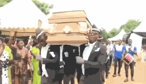 黑人抬棺是不是真的 黑人抬棺专业团队照片