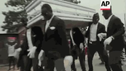 黑人抬棺是不是真的 黑人抬棺专业团队照片