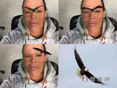 ​女子奇特纹眉爆红 一字眉酷似八字胡暴丑遭恶搞成高冷狗