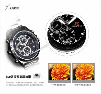 ​录像手表一机多用 高清摄像手表售价为360元