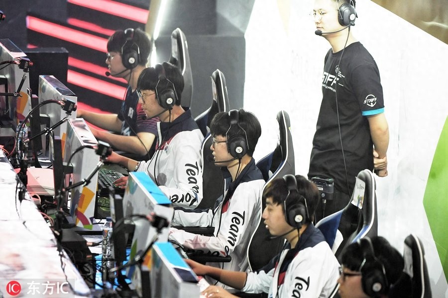 亚运会电竞表演项目英雄联盟决赛 中国队3-1韩国获总冠军