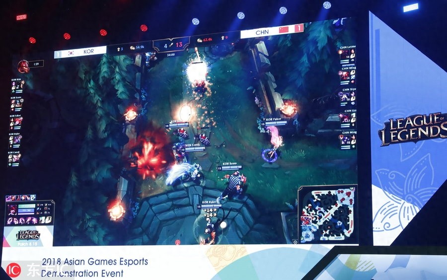 亚运会电竞表演项目英雄联盟决赛 中国队3-1韩国获总冠军