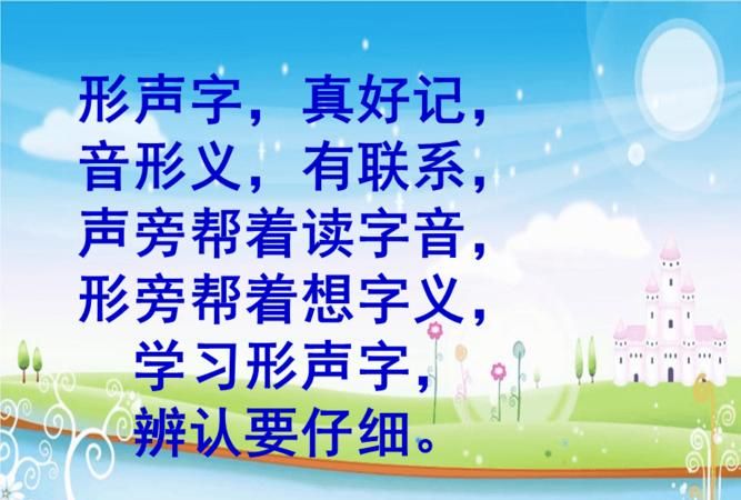 什么叫形声字和象声字