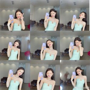 ​孙怡更新自拍，穿低胸装卖萌，难掩副乳太真实