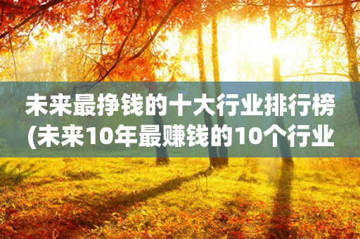 未来最挣钱的十大行业排行榜(未来10年最赚钱的10个行业)