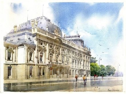 清新通透的画面,引人入深的美景,一组超好看的水彩风景绘画作品