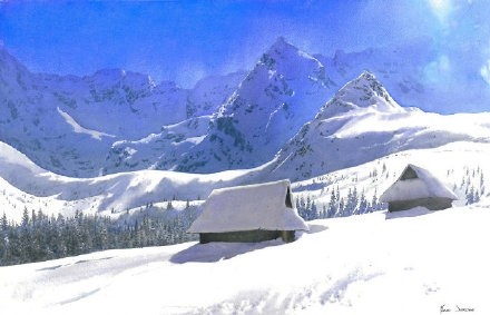 清新通透的画面,引人入深的美景,一组超好看的水彩风景绘画作品