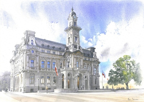 清新通透的画面,引人入深的美景,一组超好看的水彩风景绘画作品