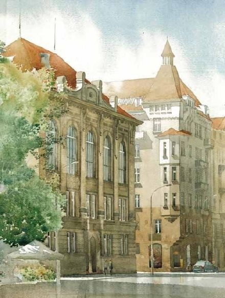 清新通透的画面,引人入深的美景,一组超好看的水彩风景绘画作品