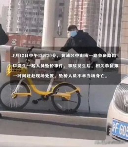 ​口罩男卢浦大桥一跃而下，最后一刻仰望苍天略带不舍，太痛了！