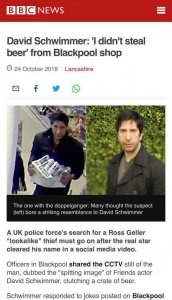 ​Ross是无辜的！老友记Ross与嫌犯撞脸引爆笑