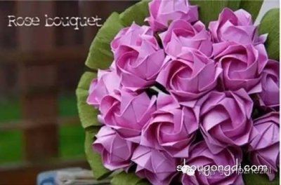 ​插合玫瑰花的折法图解,这样的玫瑰我要一万朵